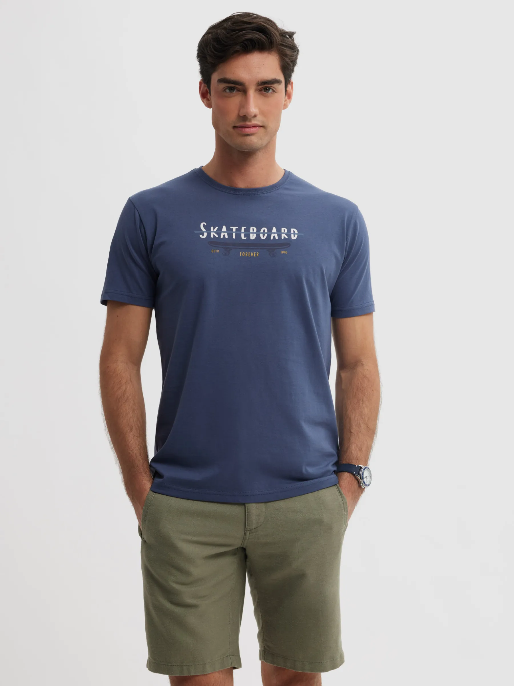 Hot CAMISETA SKATEBOARD Hombre Camisetas